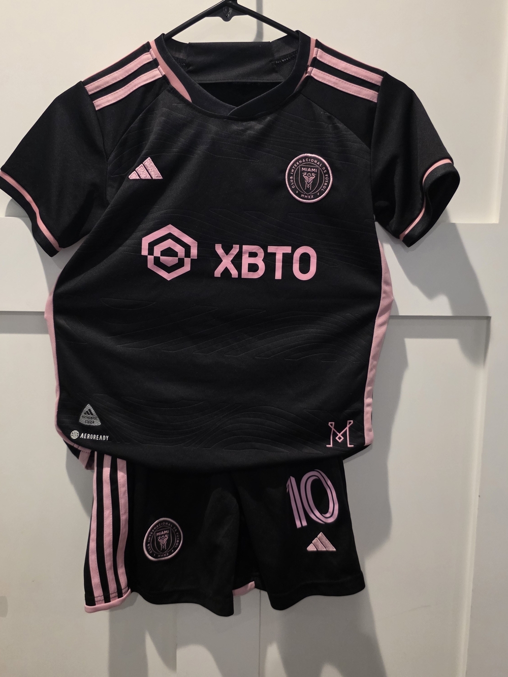 Adidas Inter Miami CF Lionel Messi #10 Soccer Jersey & Shorts Youth 24 /S Black